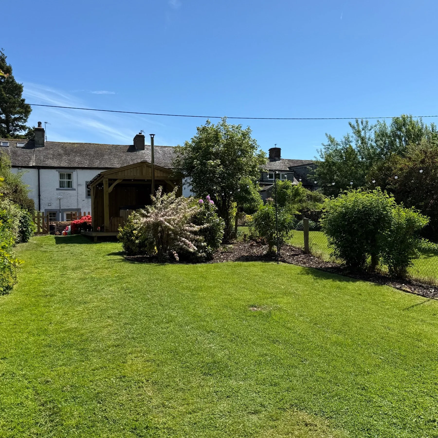 Long private garden at Dunmallet