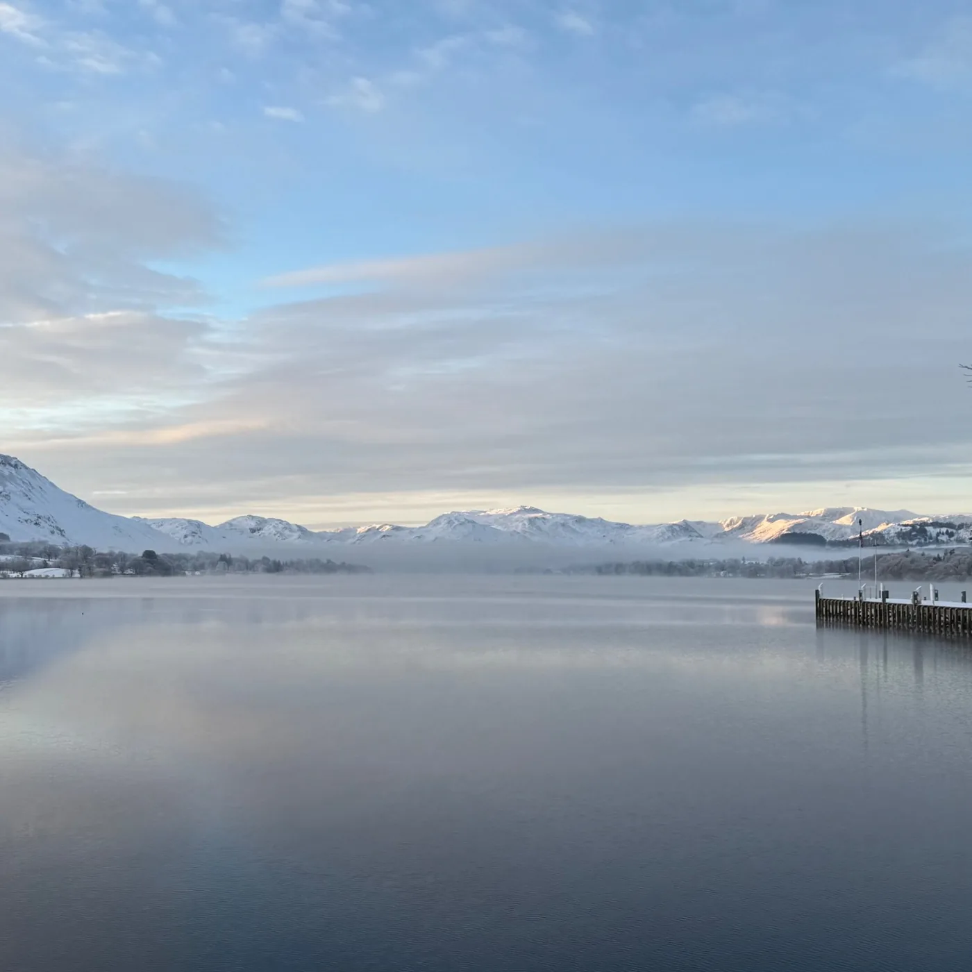 Winter view across Ullswater